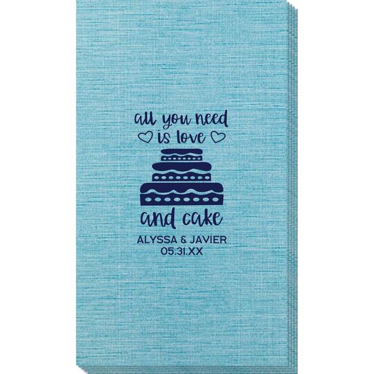 All You Need Is Love and Cake Bamboo Luxe Guest Towels